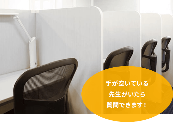 手が空いている先生がいたら質問できます!