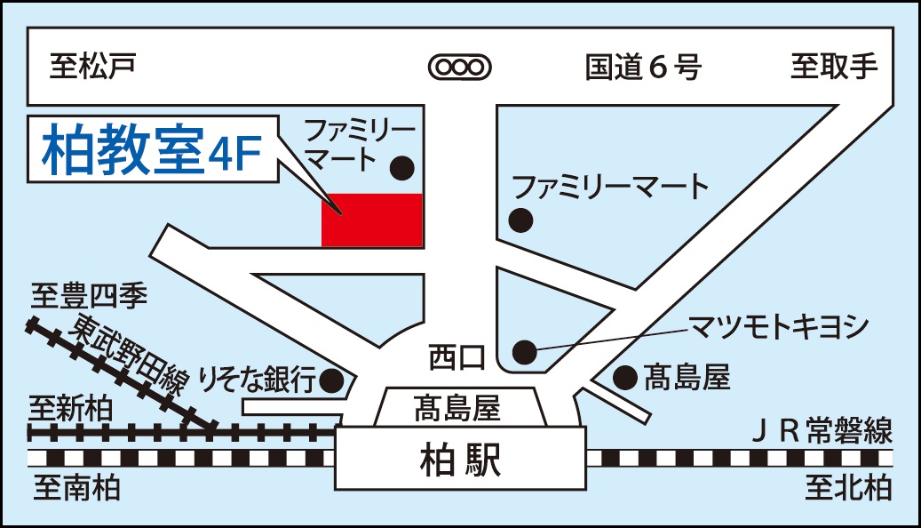 柏教室の地図画像